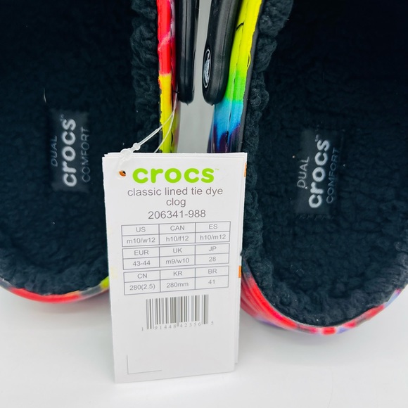Crocs Classic Lined Tie Dye Clog 206341-988 - Picture 6 of 6